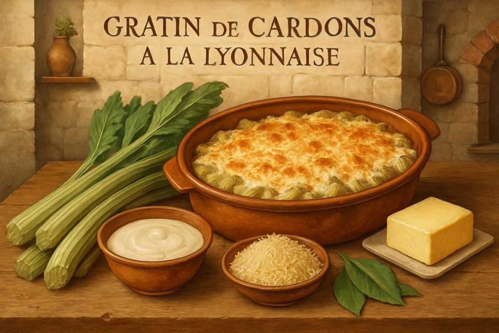 découvrez la recette traditionnelle du gratin de cardons à la lyonnaise, un plat savoureux et réconfortant à partager en famille.